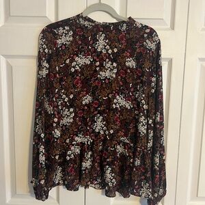 Floral Long Sleeve Women's Top